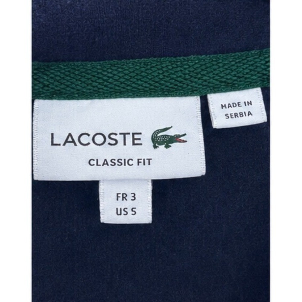 Lacoste Hoodie Mens Size S Small Navy Blue EUC Classic Fit Cotton Blend Logo - Picture 6 of 8